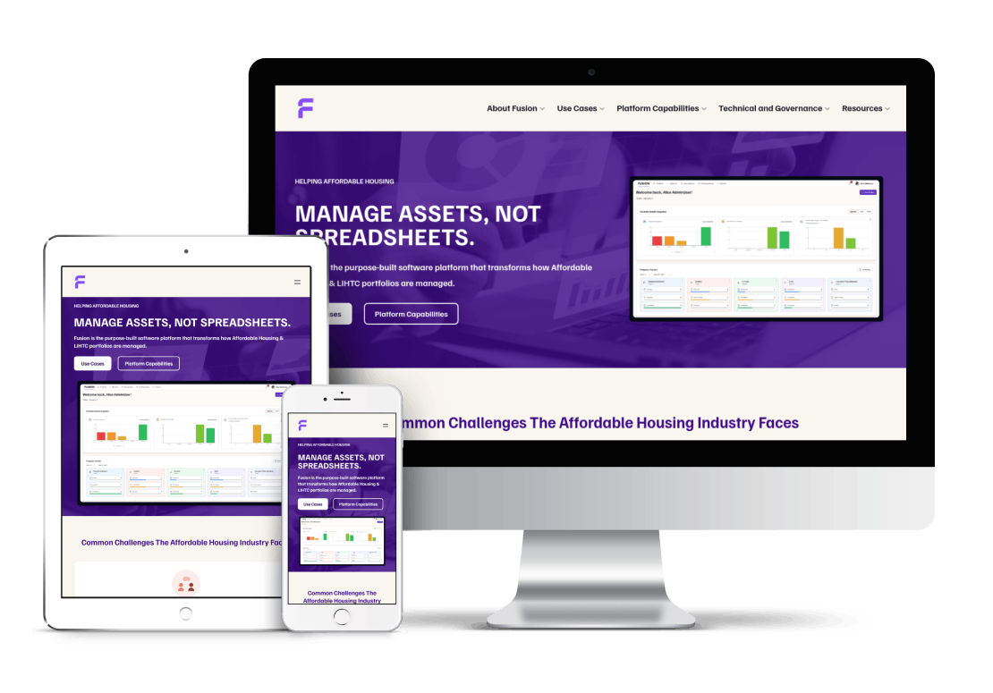 Fusion Asset Management website preview